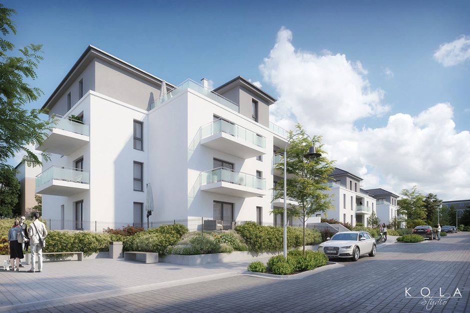 Wizualizacje zewnętrzne architektury mieszkaniowej wielorodzinnej w Niemczech